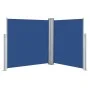 Retractable blue side awning 160x600 cm by vidaXL, Umbrellas - Ref: Foro24-48464, Price: 97,41 €, Discount: %