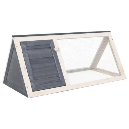 Grauer Tierkäfigstall aus Holz von vidaXL, Käfige und Lebensräume für Kleintiere - Ref: Foro24-170852, Preis: 67,38 €, Rabatt: %