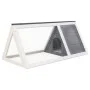 Gray wooden animal cage hutch by vidaXL, Cages and habitats for small animals - Ref: Foro24-170852, Price: 78,02 €, Discount: %