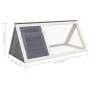 Grauer Tierkäfigstall aus Holz von vidaXL, Käfige und Lebensräume für Kleintiere - Ref: Foro24-170852, Preis: 67,38 €, Rabatt: %