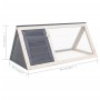 Grauer Tierkäfigstall aus Holz von vidaXL, Käfige und Lebensräume für Kleintiere - Ref: Foro24-170852, Preis: 92,83 €, Rabatt: %