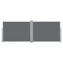 Toldo lateral retráctil gris antracita 100x1000 cm de vidaXL, Sombrillas - Ref: Foro24-48474, Precio: 158,64 €, Descuento: %