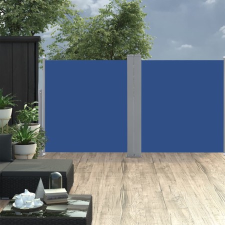 Blaue einziehbare Seitenmarkise 120x600 cm von vidaXL, Sonnenschirme - Ref: Foro24-48452, Preis: 66,89 €, Rabatt: %