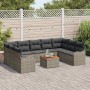 Conjunto de sofá de jardín 10 pcs Gris