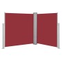 Toldo lateral retráctil rojo 140x600 cm