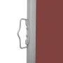 Toldo lateral retráctil marrón 140x1000 cm