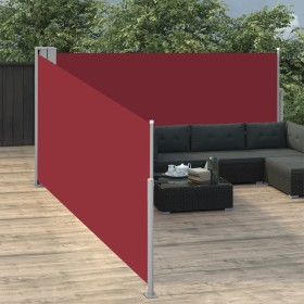 Toldo lateral retráctil rojo 100x1000 cm