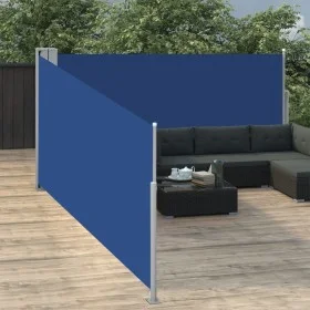 Blue retractable side awning 100x1000 cm by vidaXL, Umbrellas - Ref: Foro24-48476, Price: 117,82 €, Discount: %
