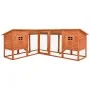 Outdoor-Stall mit Kufe aus massivem braunem Tannenholz von vidaXL, Käfige und Lebensräume für Kleintiere - Ref: Foro24-170872...