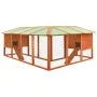 Outdoor-Stall mit Kufe aus massivem braunem Tannenholz von vidaXL, Käfige und Lebensräume für Kleintiere - Ref: Foro24-170872...