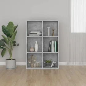 Concrete gray engineered wood shelving/sideboard 66x30x98 cm by vidaXL, Bookcases and shelves - Ref: Foro24-800346, Price: 52...