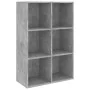 Concrete gray engineered wood shelving/sideboard 66x30x98 cm by vidaXL, Bookcases and shelves - Ref: Foro24-800346, Price: 52...