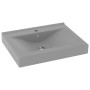 Luxuswaschbecken mit Keramikarmatur 60x46 cm hellgrau von vidaXL, Sinkt - Ref: Foro24-147026, Preis: 108,62 €, Rabatt: %