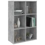 Betongraues Regal/Sideboard aus Holzwerkstoff, 66 x 30 x 98 cm von vidaXL, Bücherregale und Regale - Ref: Foro24-800346, Prei...