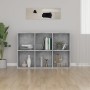 Betongraues Regal/Sideboard aus Holzwerkstoff, 66 x 30 x 98 cm von vidaXL, Bücherregale und Regale - Ref: Foro24-800346, Prei...