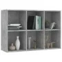 Concrete gray engineered wood shelving/sideboard 66x30x98 cm by vidaXL, Bookcases and shelves - Ref: Foro24-800346, Price: 52...