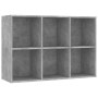 Betongraues Regal/Sideboard aus Holzwerkstoff, 66 x 30 x 98 cm von vidaXL, Bücherregale und Regale - Ref: Foro24-800346, Prei...