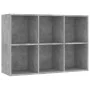 Concrete gray engineered wood shelving/sideboard 66x30x98 cm by vidaXL, Bookcases and shelves - Ref: Foro24-800346, Price: 52...