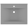 Luxuswaschbecken mit Keramikarmatur 60x46 cm hellgrau von vidaXL, Sinkt - Ref: Foro24-147026, Preis: 108,62 €, Rabatt: %