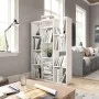 Trennwand/Regal aus glänzend weißer Spanplatte, 100 x 24 x 140 cm von vidaXL, Raumteiler - Ref: Foro24-800447, Preis: 83,72 €...