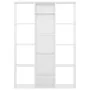 Trennwand/Regal aus glänzend weißer Spanplatte, 100 x 24 x 140 cm von vidaXL, Raumteiler - Ref: Foro24-800447, Preis: 83,72 €...