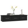 Estante de cajones para pared contrachapada negro 88x26x18,5cm de vidaXL, Estantes y estanterías - Ref: Foro24-800595, Precio...