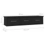 Schubladenregal für schwarze Sperrholzwand 88x26x18,5cm von vidaXL, Regale und Regale - Ref: Foro24-800595, Preis: 68,87 €, R...