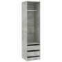 Schrank mit Schubladen aus betongrauem Sperrholz 50x50x200 cm von vidaXL, Kleiderschränke - Ref: Foro24-800616, Preis: 133,43...