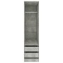 Schrank mit Schubladen aus betongrauem Sperrholz 50x50x200 cm von vidaXL, Kleiderschränke - Ref: Foro24-800616, Preis: 133,43...