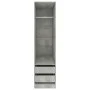 Schrank mit Schubladen aus betongrauem Sperrholz 50x50x200 cm von vidaXL, Kleiderschränke - Ref: Foro24-800616, Preis: 128,78...