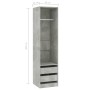 Schrank mit Schubladen aus betongrauem Sperrholz 50x50x200 cm von vidaXL, Kleiderschränke - Ref: Foro24-800616, Preis: 133,43...