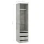 Wardrobe with gray concrete plywood drawers 50x50x200 cm by vidaXL, Wardrobes - Ref: Foro24-800616, Price: 128,78 €, Discount: %