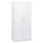 Armario de madera contrachapada blanco brillo 90x52x200 cm de vidaXL, Armarios roperos - Ref: Foro24-800636, Precio: 243,90 €...