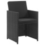 Garden dining set 3 pieces and black synthetic rattan cushions by vidaXL, Garden sets - Ref: Foro24-46373, Price: 252,53 €, D...