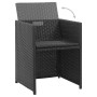 Garden dining set 3 pieces and black synthetic rattan cushions by vidaXL, Garden sets - Ref: Foro24-46373, Price: 252,53 €, D...