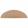 Alfombrilla autoadhesiva de escalera 15 uds beige 56x17x3 cm