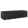 Set comedor de jardín 15 piezas y cojines ratán sintético negro de vidaXL, Conjuntos de jardín - Ref: Foro24-46420, Precio: 9...
