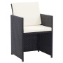 Set comedor de jardín 15 piezas y cojines ratán sintético negro de vidaXL, Conjuntos de jardín - Ref: Foro24-46420, Precio: 9...