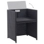 Set comedor de jardín 15 piezas y cojines ratán sintético negro de vidaXL, Conjuntos de jardín - Ref: Foro24-46420, Precio: 9...