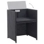 Set comedor de jardín 15 piezas y cojines ratán sintético negro de vidaXL, Conjuntos de jardín - Ref: Foro24-46420, Precio: 1...