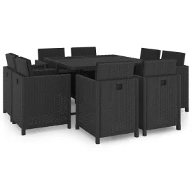 9-piece garden dining set and black synthetic rattan cushions by vidaXL, Garden sets - Ref: Foro24-46376, Price: 597,75 €, Di...