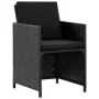 9-piece garden dining set and black synthetic rattan cushions by vidaXL, Garden sets - Ref: Foro24-46376, Price: 597,75 €, Di...