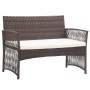 4-teiliges Gartenmöbel-Set und Kissen Kunstrattan braun von vidaXL, Gartensets - Ref: Foro24-46435, Preis: 227,42 €, Rabatt: %