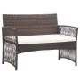 Garden furniture set 4 pieces with brown synthetic rattan cushions by vidaXL, Garden sets - Ref: Foro24-46435, Price: 223,51 ...