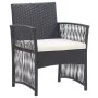 Gartensessel mit Kissen, 2 Stück, schwarzes synthetisches Rattan von vidaXL, Gartenstühle - Ref: Foro24-46438, Preis: 125,66 ...