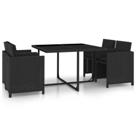 5-piece garden dining set with black synthetic rattan cushions by vidaXL, Garden sets - Ref: Foro24-46384, Price: 352,32 €, D...