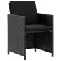 5-piece garden dining set with black synthetic rattan cushions by vidaXL, Garden sets - Ref: Foro24-46384, Price: 352,32 €, D...