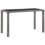 Anthracite gray synthetic rattan garden table 123x60x74 cm by vidaXL, Garden tables - Ref: Foro24-46448, Price: 186,34 €, Dis...