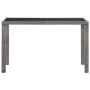 Anthrazitgrauer Gartentisch aus synthetischem Rattan, 123 x 60 x 74 cm von vidaXL, Gartentische - Ref: Foro24-46448, Preis: 1...