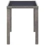Anthracite gray synthetic rattan garden table 123x60x74 cm by vidaXL, Garden tables - Ref: Foro24-46448, Price: 186,34 €, Dis...